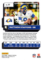 2022 Donruss Blue Press Proof Matthew Stafford #17