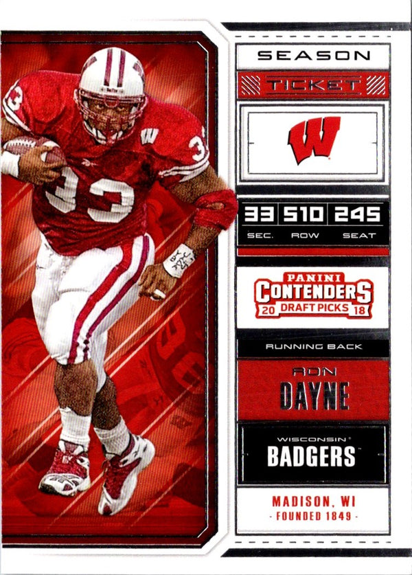 2018 Panini Contenders Draft Picks Ron Dayne #86