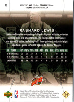 2001 Upper Deck Rashard Lewis #77