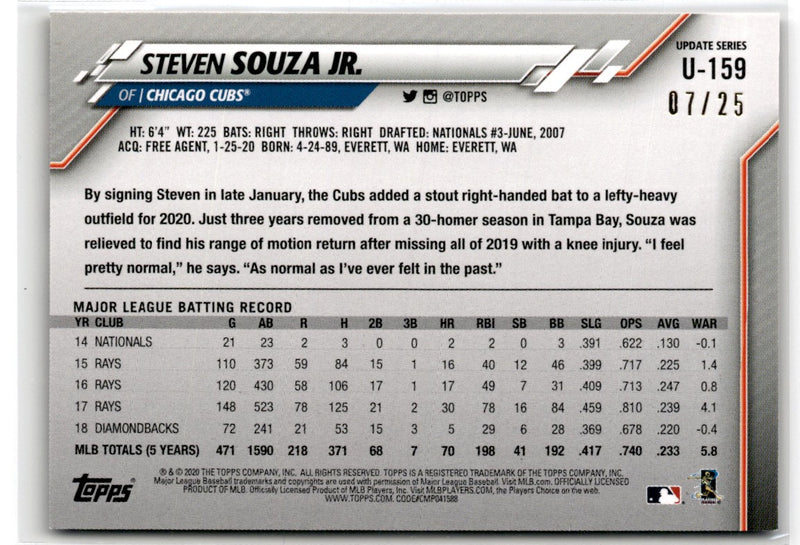 2020 Topps Chrome Update Camo Steven Souza Jr.