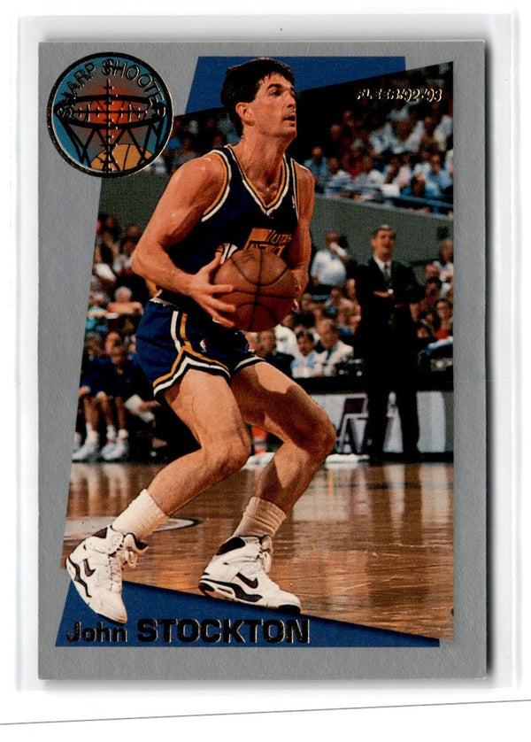 1992 Fleer Sharpshooters John Stockton #11