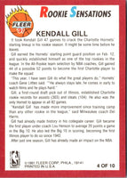 1991 Fleer Rookie Sensations Kendall Gill #4