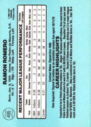 1986 Donruss Ramon Romero