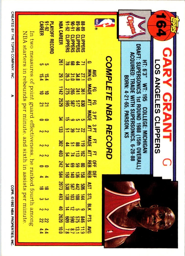 1992 Topps Gary Grant