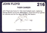1989 Collegiate Collection Auburn Coke 580 John Floyd #216