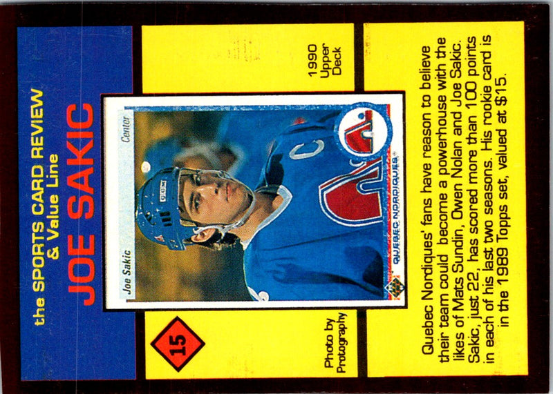 1993 Fleer PowerPlay Point Leaders Joe Sakic