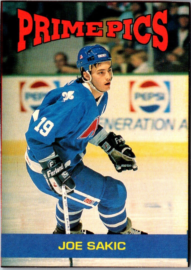 1993 Fleer PowerPlay Point Leaders Joe Sakic