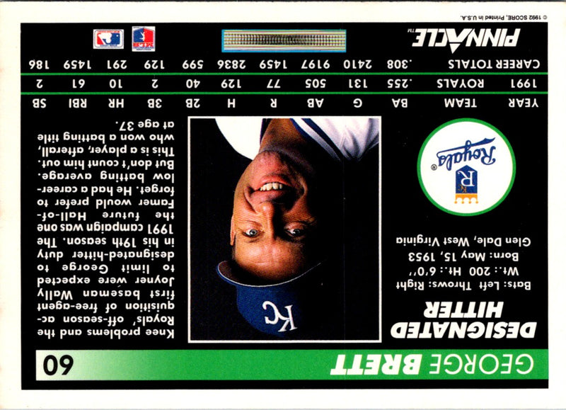 1992 Pinnacle George Brett