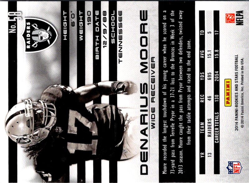 2014 Panini Rookies & Stars Denarius Moore