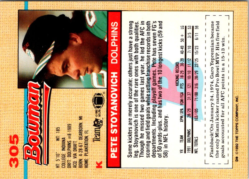 1992 Bowman Pete Stoyanovich