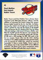1993 Upper Deck Paul Molitor/Pat Listach/Robin Yount #43