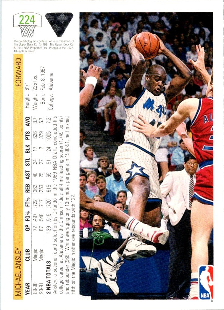 1991 Upper Deck Michael Ansley