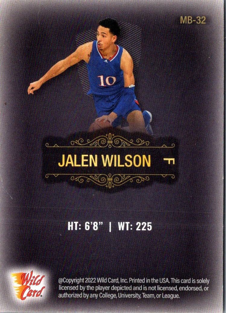 2022 Wild Card Matte Jalen Wilson