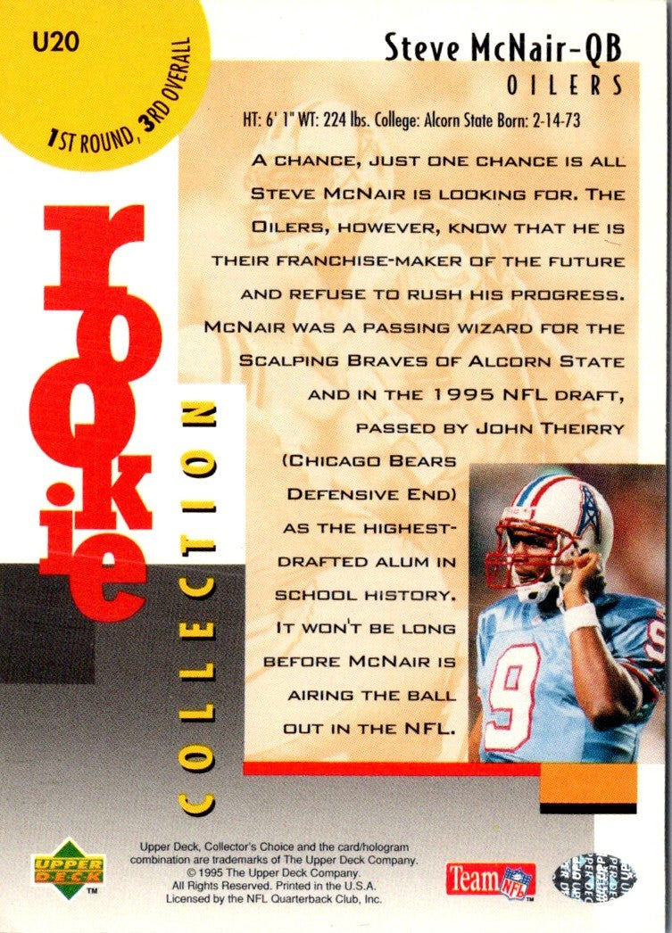 1995 Collector's Choice Update Steve McNair