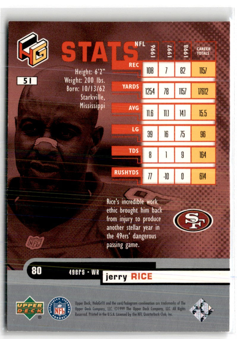 1999 Upper Deck HoloGrFX Jerry Rice