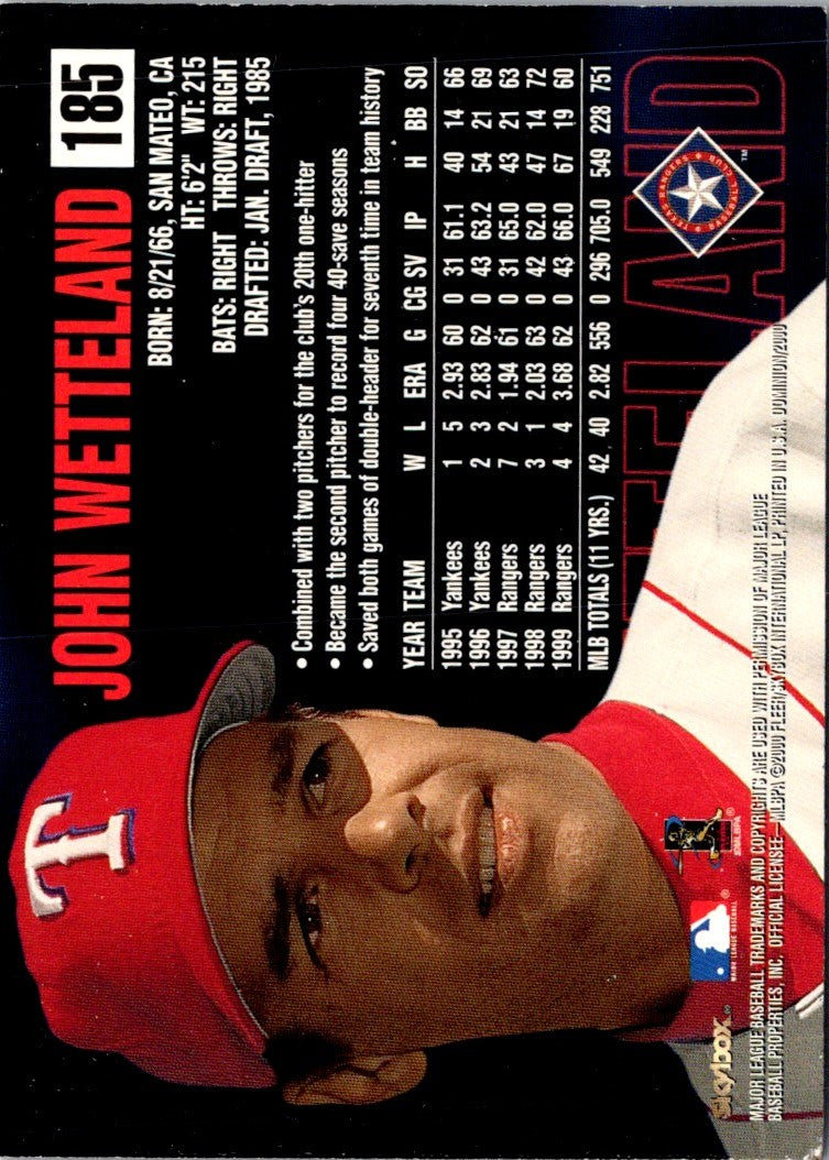 2000 SkyBox Dominion John Wetteland