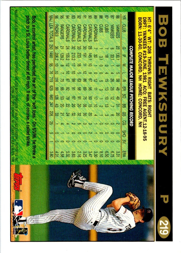 1997 Topps Bob Tewksbury