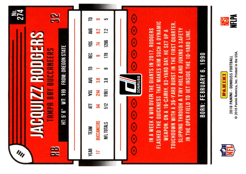2018 Donruss Jacquizz Rodgers