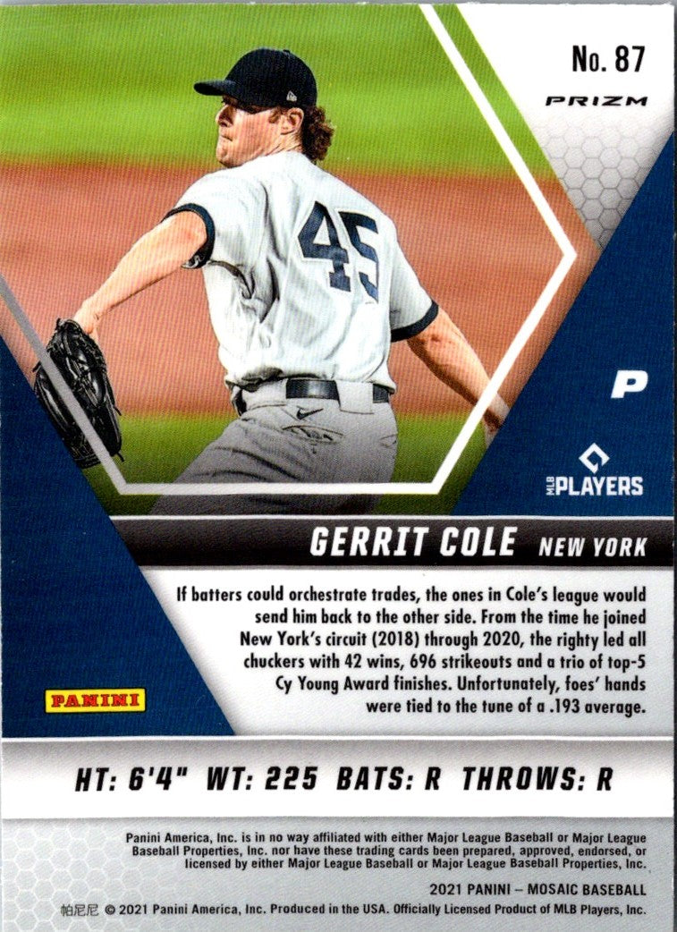 2021 Panini Mosaic Red Gerrit Cole