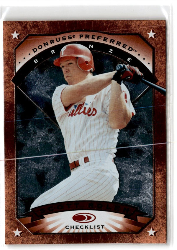 1997 Donruss Preferred Rolen Checklist #67