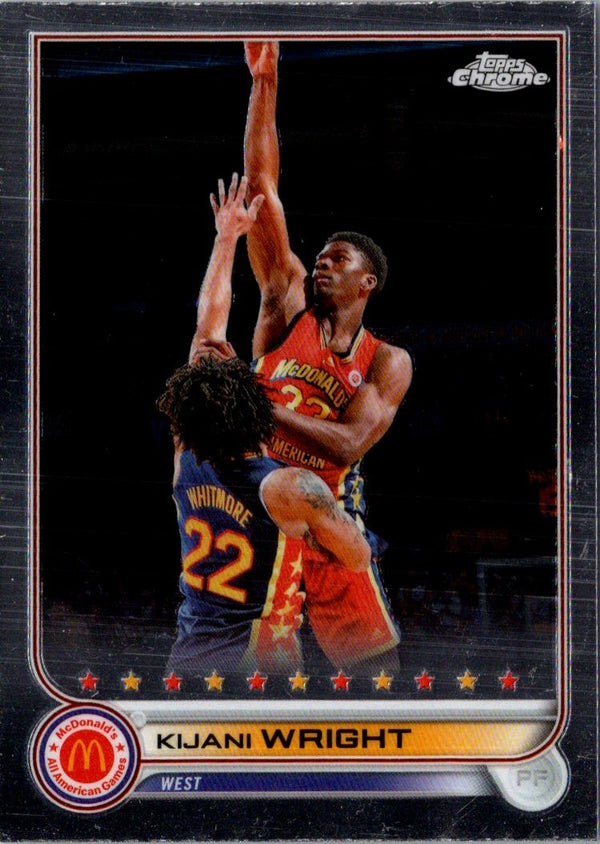 2022 Topps Chrome McDonald's All American Kijani Wright #24