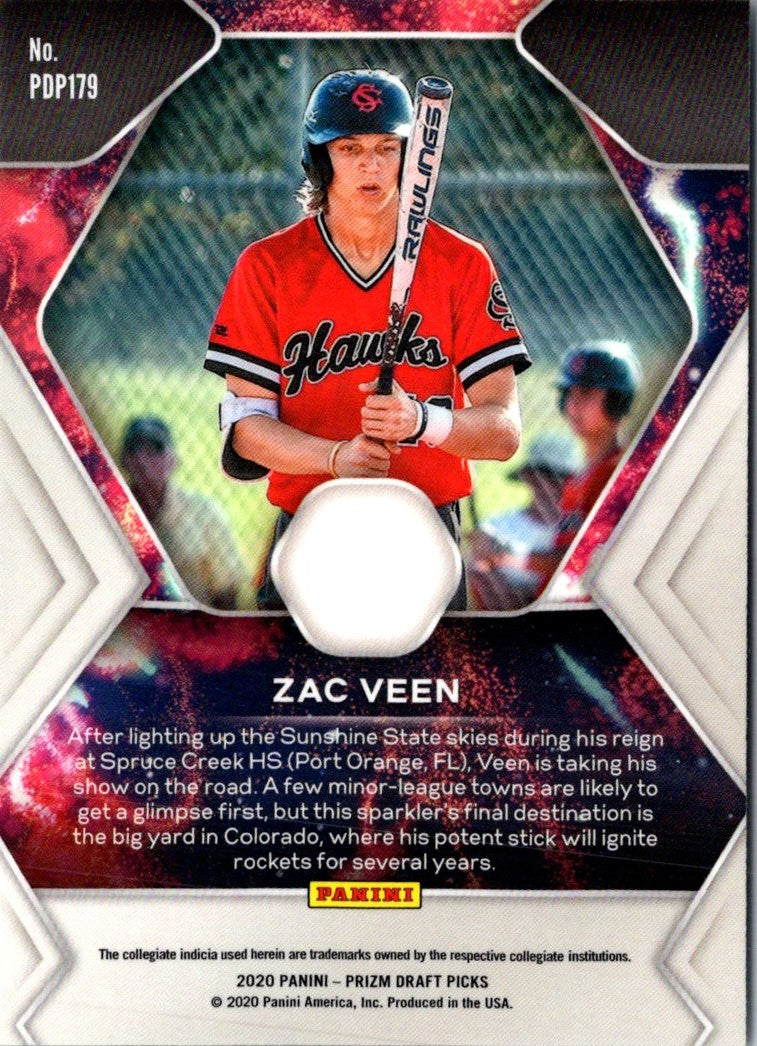 2020 Panini Contenders Draft Pick Ticket Zac Veen