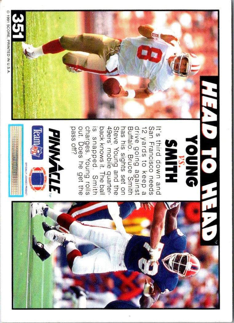 1991 Pinnacle Steve Young/Bruce Smith