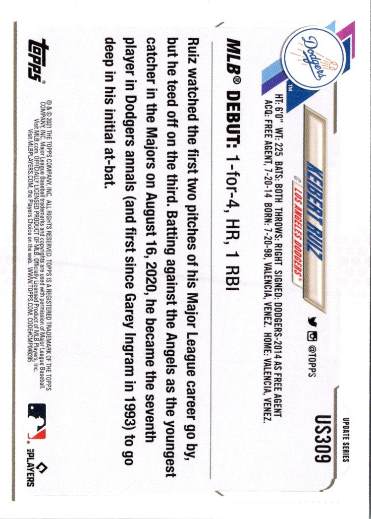 2021 Topps Update Keibert Ruiz