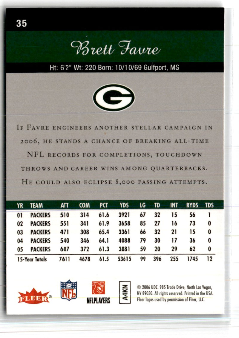 2006 Flair Showcase Brett Favre