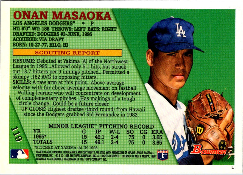 1998 Bowman Onan Masaoka