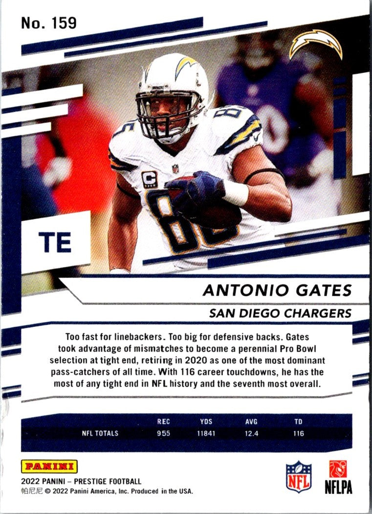 2022 Panini Prestige Antonio Gates