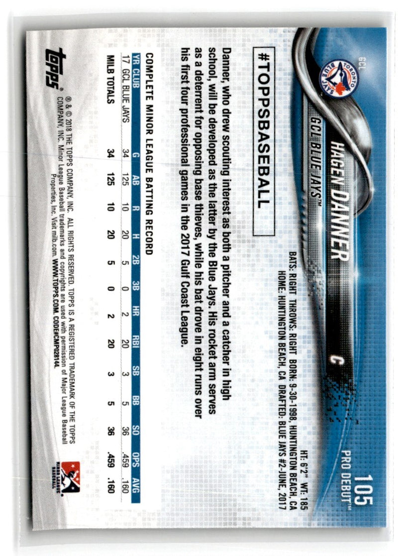 2018 Topps Pro Debut Hagen Danner