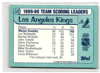 1990 Topps Team Scoring Leaders Wayne Gretzky #12