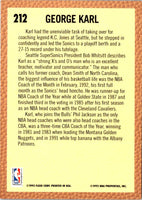 1992 Fleer George Karl #212