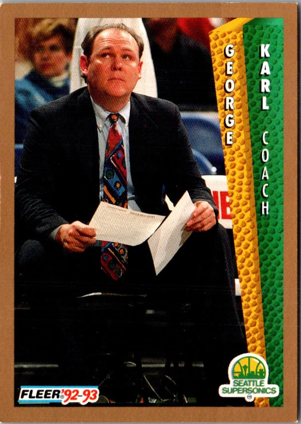 1992 Fleer George Karl #212