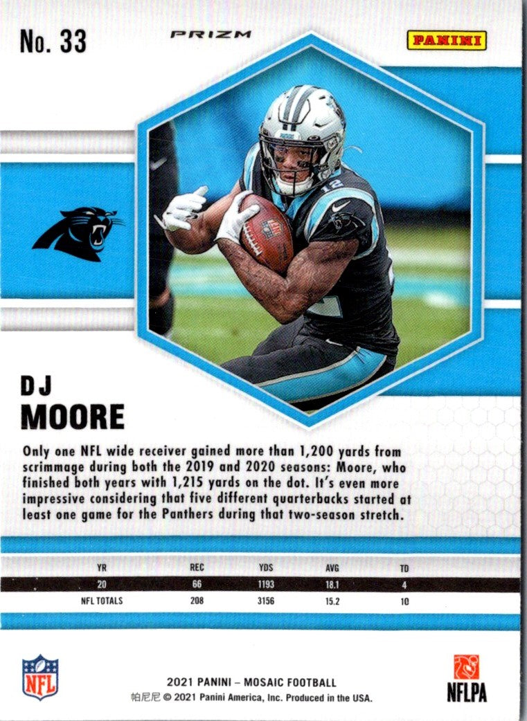 2021 Panini Mosaic Prizm Camo Red DJ Moore