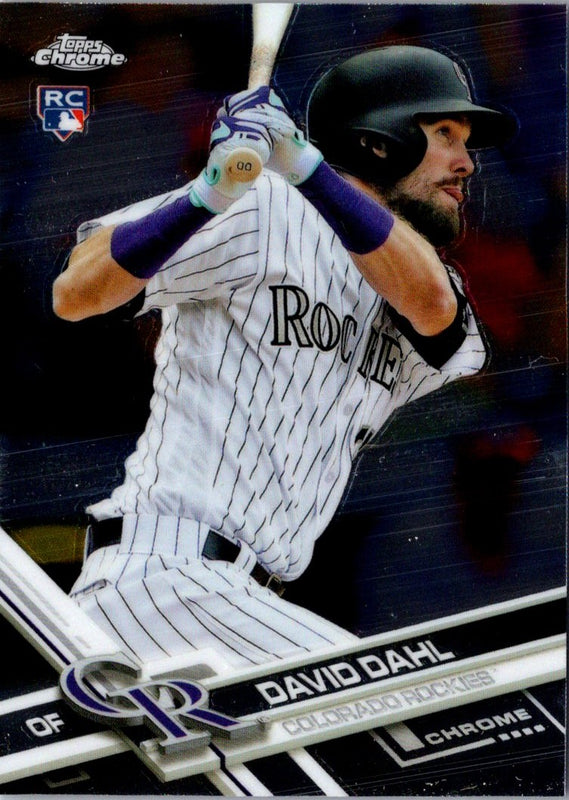 2017 Topps Chrome David Dahl #186 Rookie