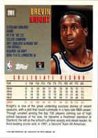 1997 Topps Brevin Knight #201 Rookie
