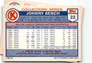 1985 Topps Circle K Johnny Bench