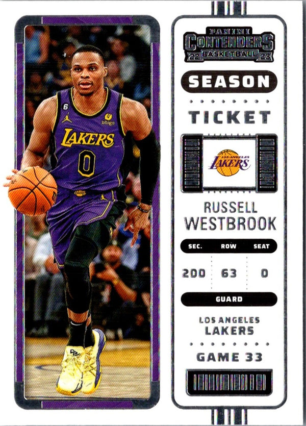 2022 Panini Contenders Season Ticket Russell Westbrook #50