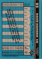 1990 Bowman Dave Hansen #93 Rookie