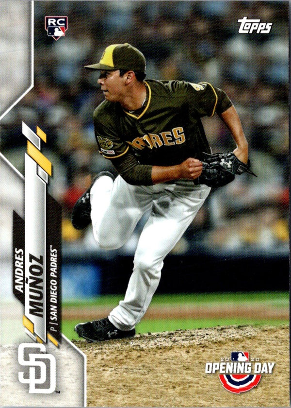 2020 Topps Opening Day Andres MuÃ±oz #126 Rookie