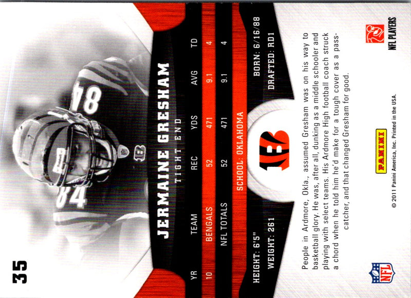 2011 Panini Gridiron Gear Jermaine Gresham