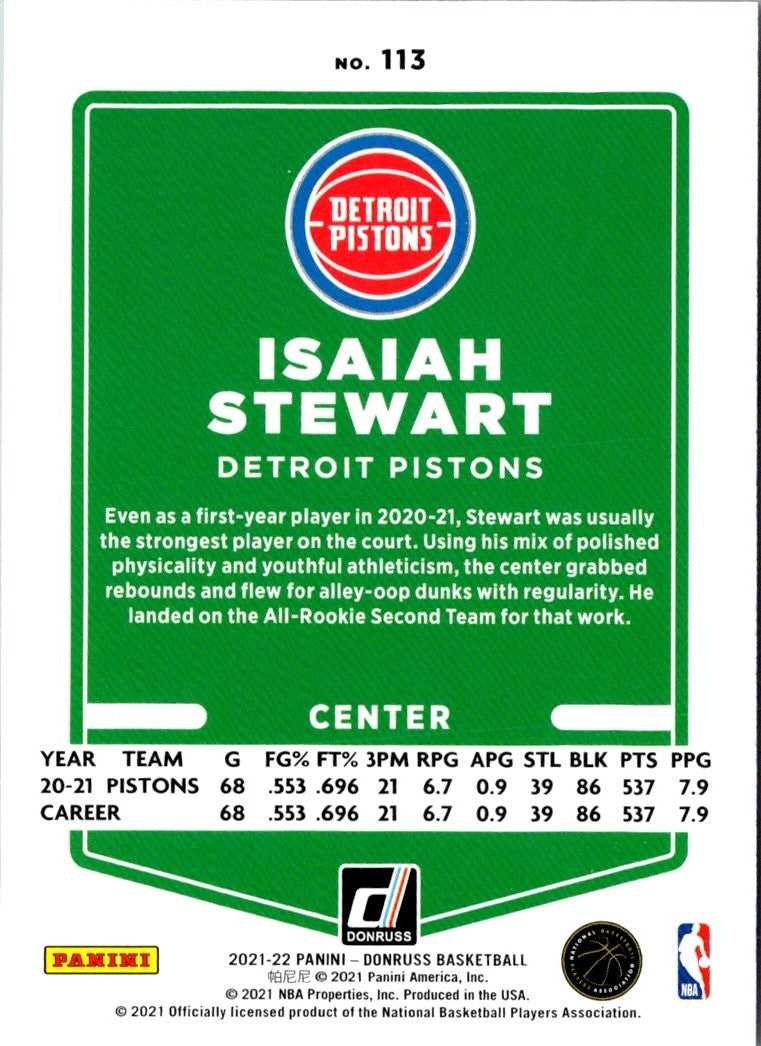 2021 Donruss Isaiah Stewart