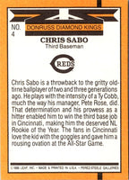 1989 Donruss Super Diamond Kings Chris Sabo #4