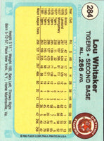1982 Fleer Lou Whitaker #284