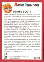 1991 Fleer Rookie Sensations Dennis Scott #2