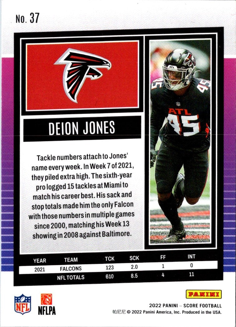 2022 Score Deion Jones