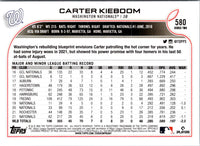 2022 Topps Carter Kieboom #580