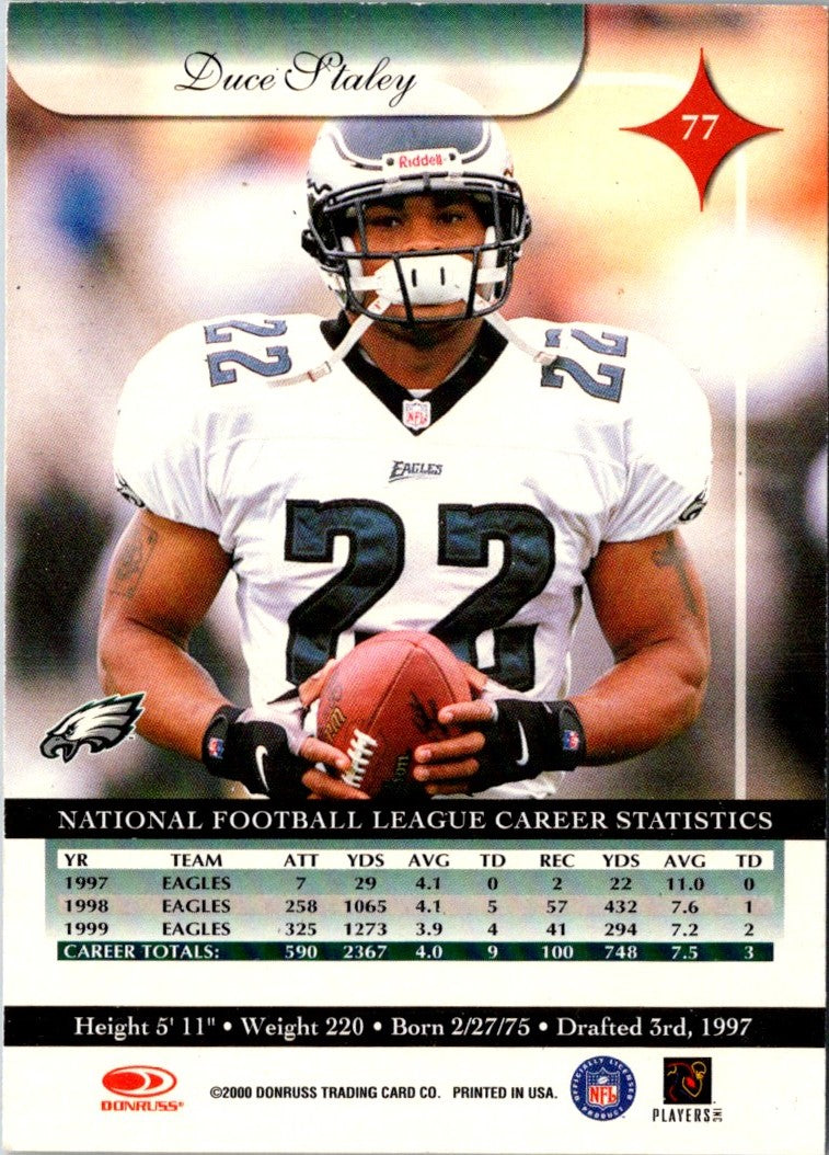 2000 Donruss Elite Duce Staley